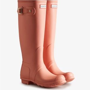 Pink hunter boots